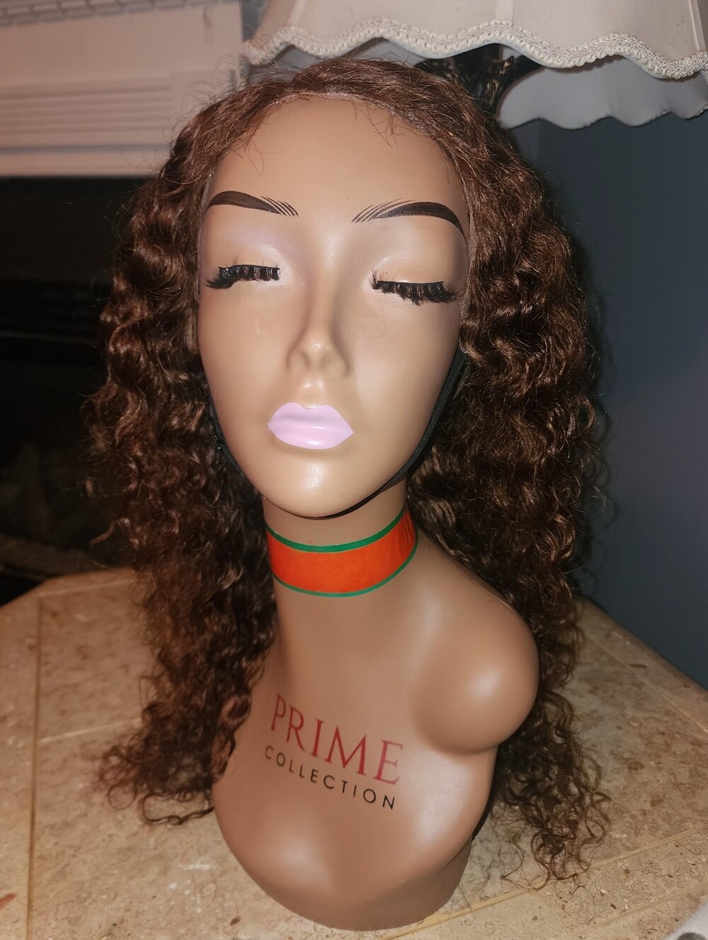 Pure Collection Long Curly Lace Front Wig - Brown